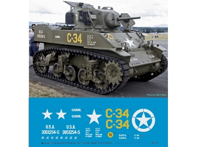 Us Light Tank M3 A3 Stuart Decals - zdjęcie 1