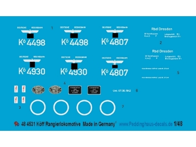 Köff Small Dieselengine Decals - zdjęcie 1