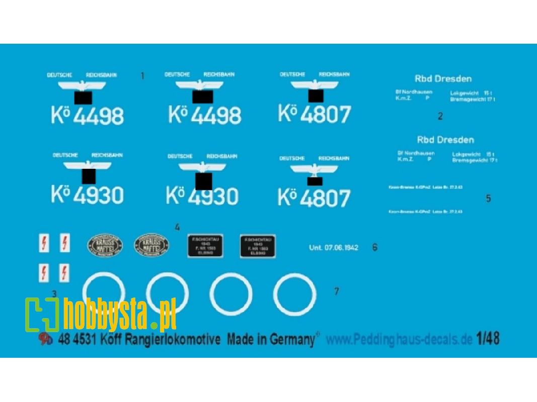 Köff Small Dieselengine Decals - zdjęcie 1