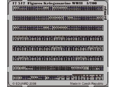  Figures Kriegsmarine WWII 1/700 - blaszki - zdjęcie 1