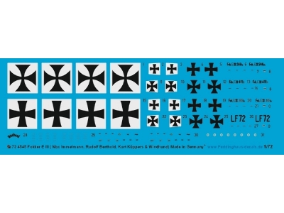 Fokker E.Iii - Max Immelmann, Rudolf Berthold, Kurt Küppers And  Windhund - zdjęcie 1