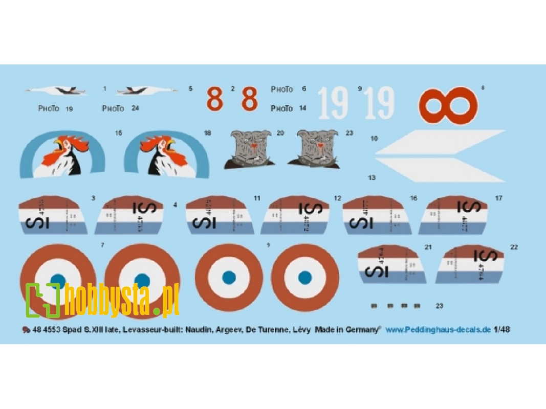 Spad S.Xiii Late, Levasseur-built: Naudin, Argeev, De Turenne And Lévy - zdjęcie 1