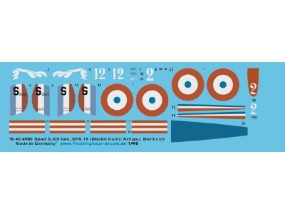 Spad S.Xiii Late, Spa 15 (Blériot Built): Artigau And Berthelot - zdjęcie 1