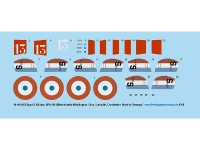 Spad S.Xiii Late, Spa 154 (Blériot Built): Waddington, Gros, Lahoulle And Condemine - zdjęcie 1