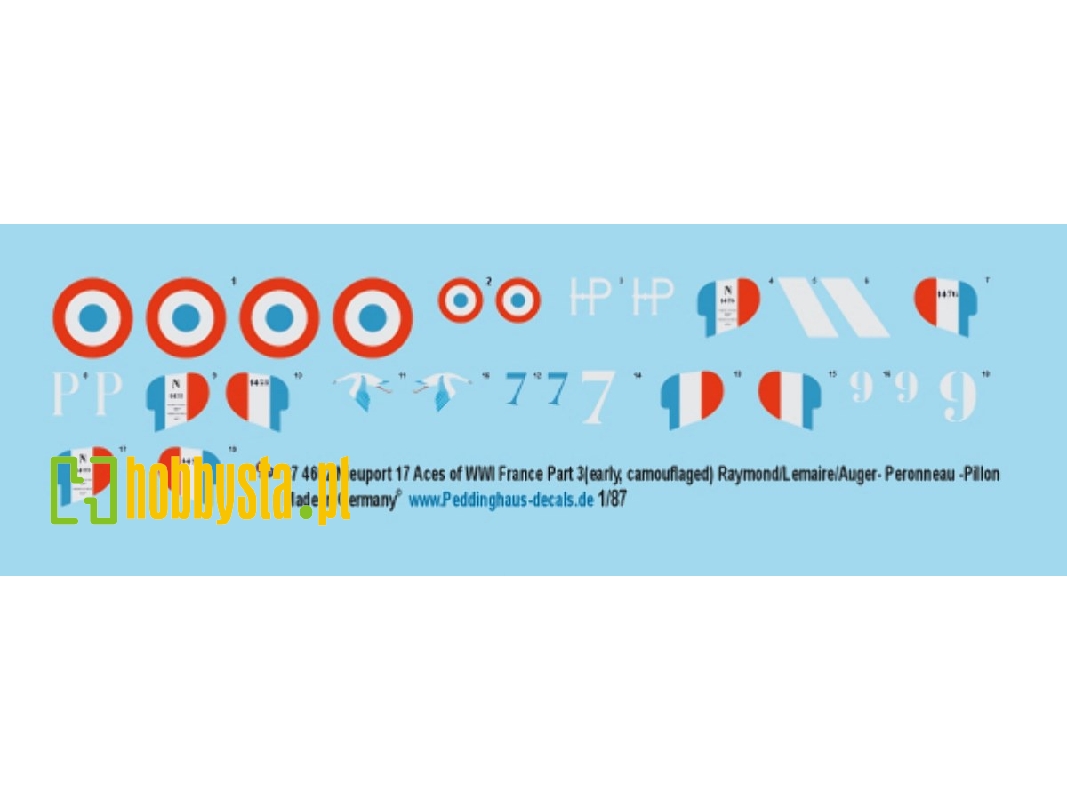 French Nieuport 17 Aces Of Wwi - Part 3 (Early, Camouflaged) Raymond / Lemaire / Auger- Peronneau And Pillon - zdjęcie 1