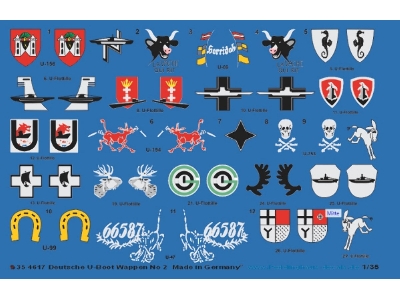 German Wwii U-boot Flotilla Coat Of Arms And Flags No.2 - zdjęcie 1