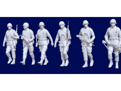6 Soldiers Us Infantry Marching - zdjęcie 1