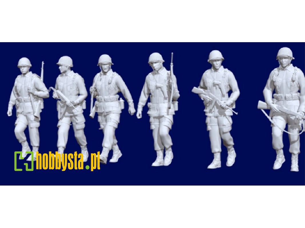6 Soldiers Us Infantry Marching - zdjęcie 1