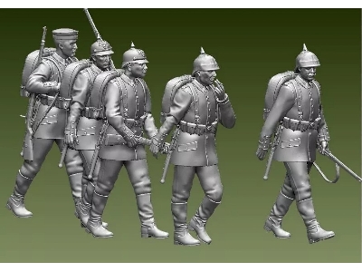 5 German Soldiers Marching Ww I - zdjęcie 1