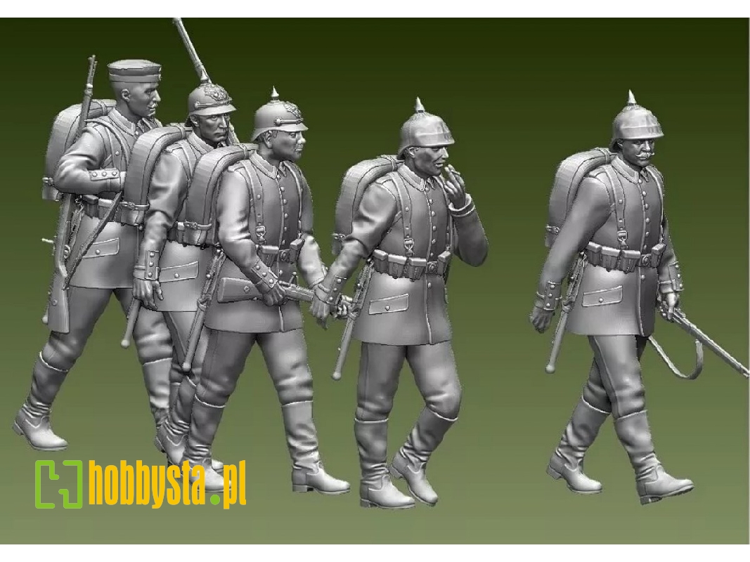 5 German Soldiers Marching Ww I - zdjęcie 1