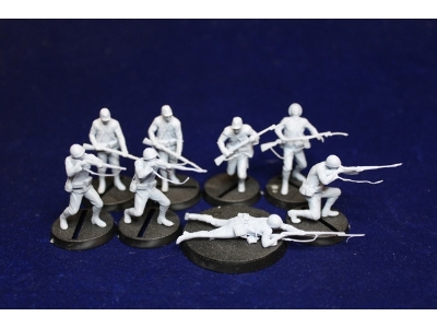 Japanese Wwii Soldiers Attacking - Set 1 (8 Figures) - zdjęcie 1