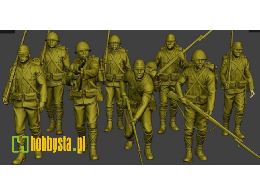 Japanese Wwii Infantry Soldiers Standing (8 Figures) - zdjęcie 1 Japanese Wwii Infantry Soldiers Standing (8 Figures) - zdjęcie 1