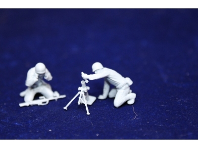 Us Wwii Mortar Crew (2 Figures And Mortar) - zdjęcie 2 Us Wwii Mortar Crew (2 Figures And Mortar) - zdjęcie 2