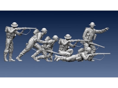 British Wwii Infantry Attacking (6 Figures) - zdjęcie 1