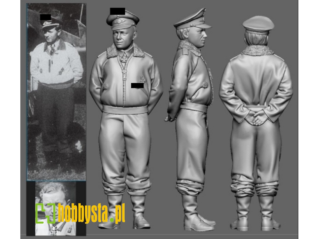 Battle Of Britain German Wwii Ace Walter Oesau (3d-printed) - zdjęcie 1