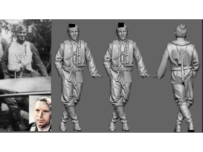 Battle Of Britain German Wwii Ace Horst Tietzen (3d-printed) - zdjęcie 1