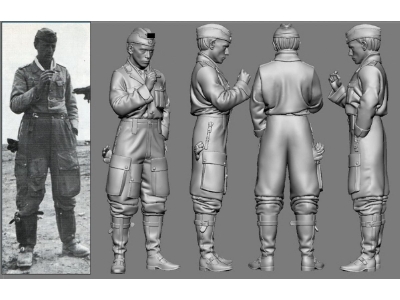 German Wwii Ace In Africa Jg 27 Gerhard Homuth (3d-printed) - zdjęcie 1
