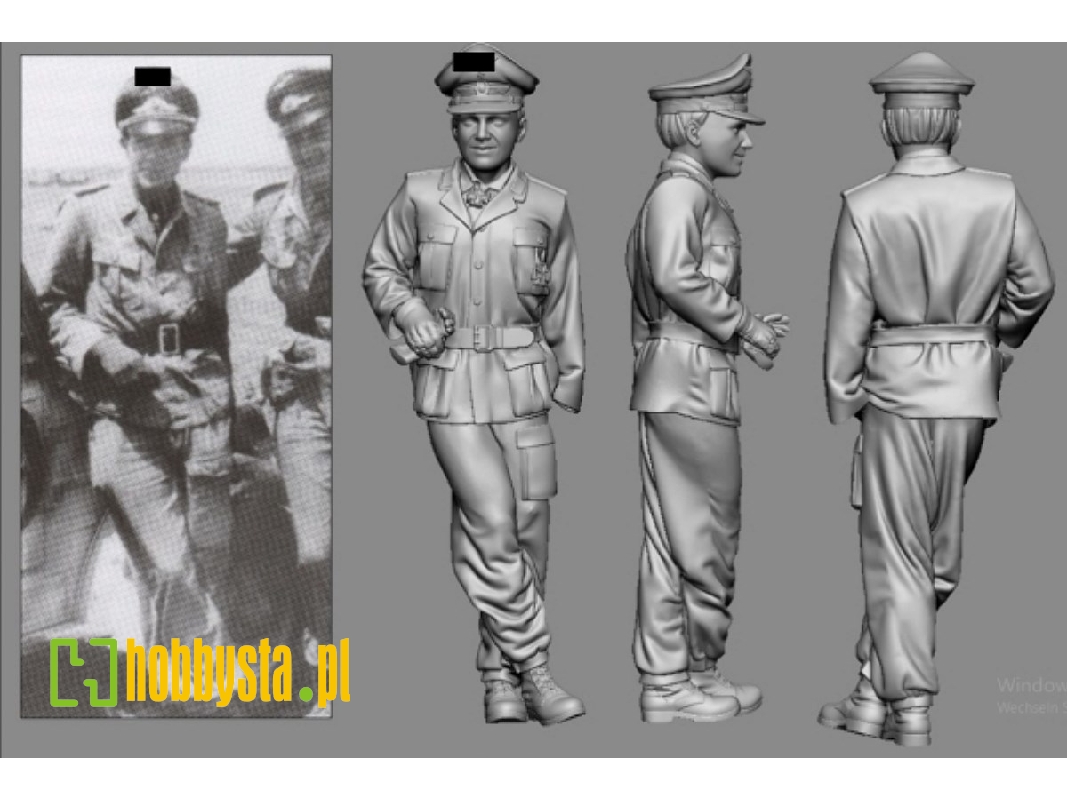 German Wwii Ace In Africa Ernst Wilhelm Reinhert (3d-printed) - zdjęcie 1
