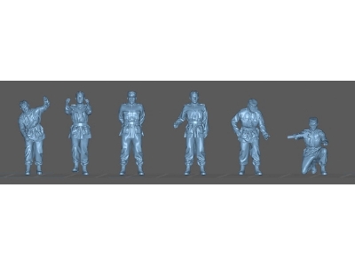 6 German Wwii Luftwaffe Mechanics (3d-printed) - zdjęcie 1