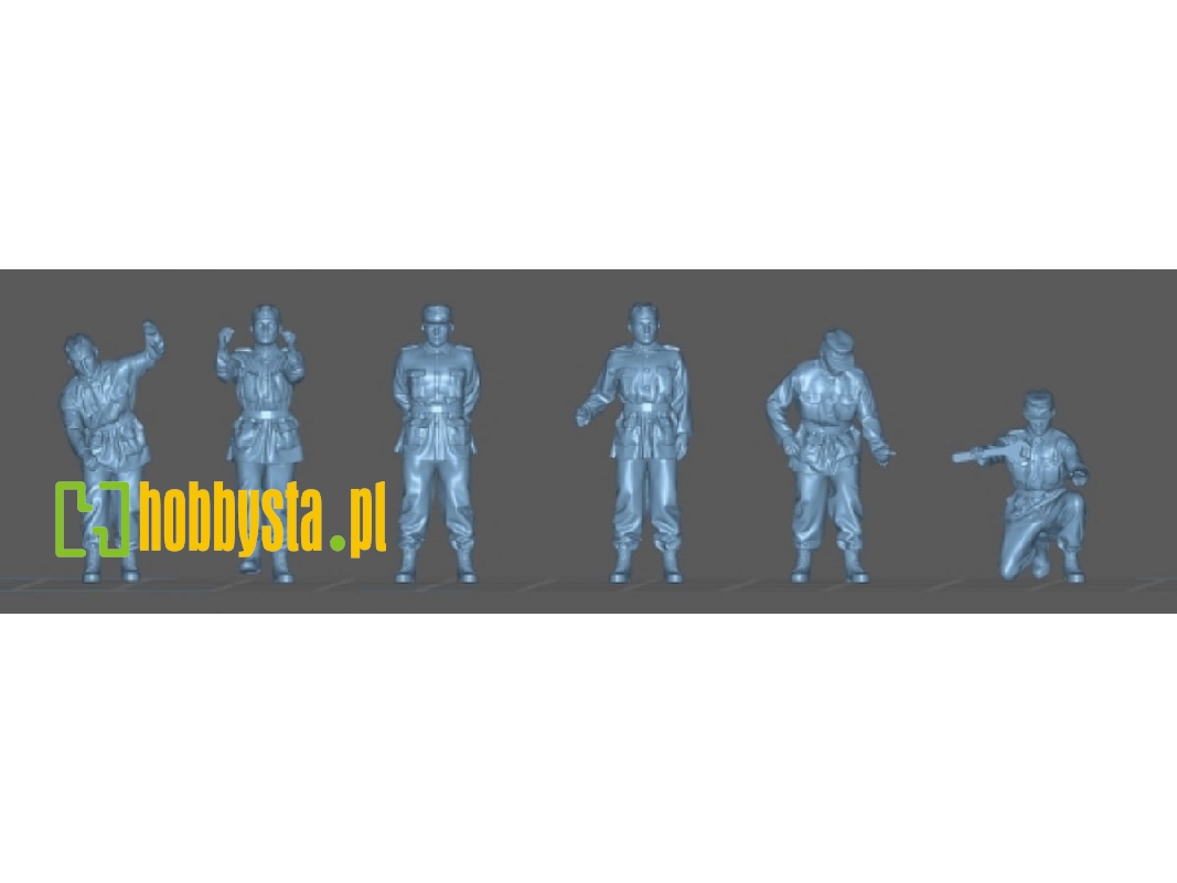 6 German Wwii Luftwaffe Mechanics (3d-printed) - zdjęcie 1