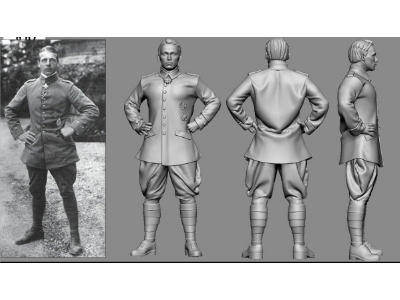 German Wwi Ace Oswald Boelcke (3d-printed) - zdjęcie 1