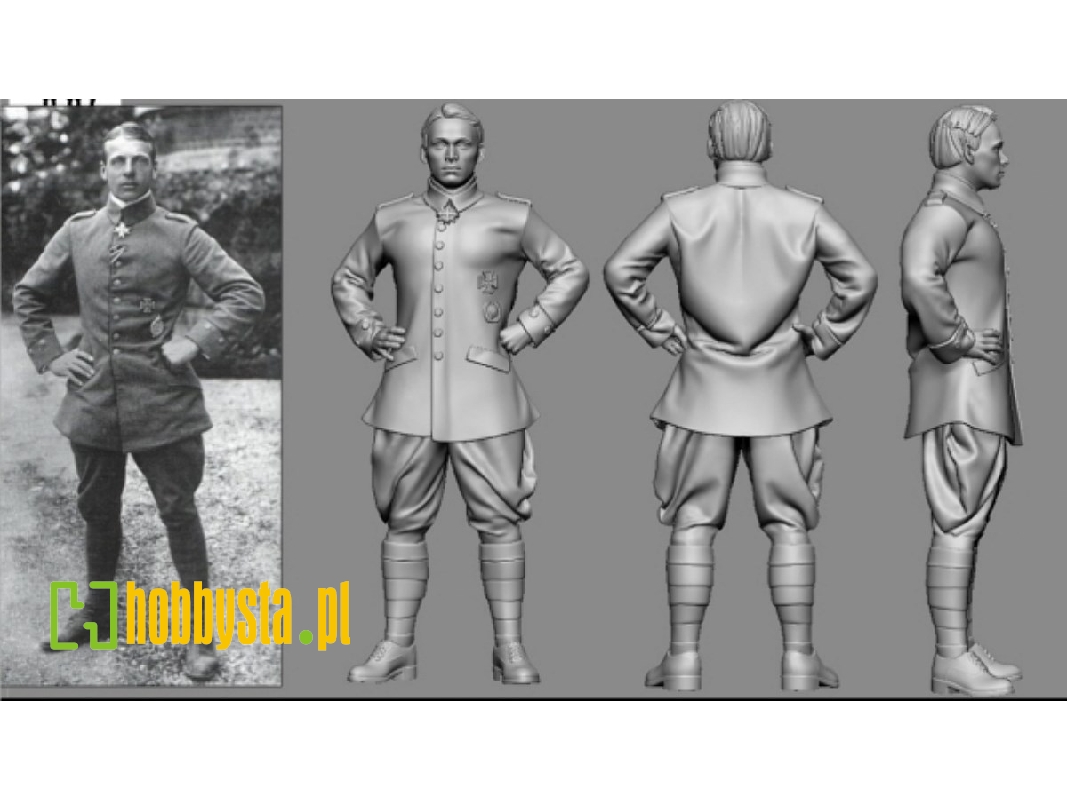 German Wwi Ace Oswald Boelcke (3d-printed) - zdjęcie 1