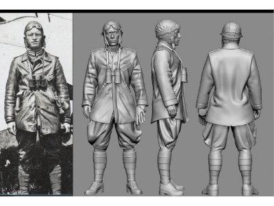 German Wwi Ace Kurt Wintgens (3d-printed) - zdjęcie 1