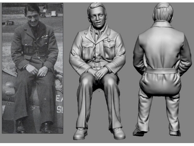 British Raf Wwii Ace James Rankin (3d-printed) - zdjęcie 1