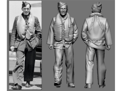 British Raf Wwii Ace Wilfred Duncan (3d-printed) - zdjęcie 1