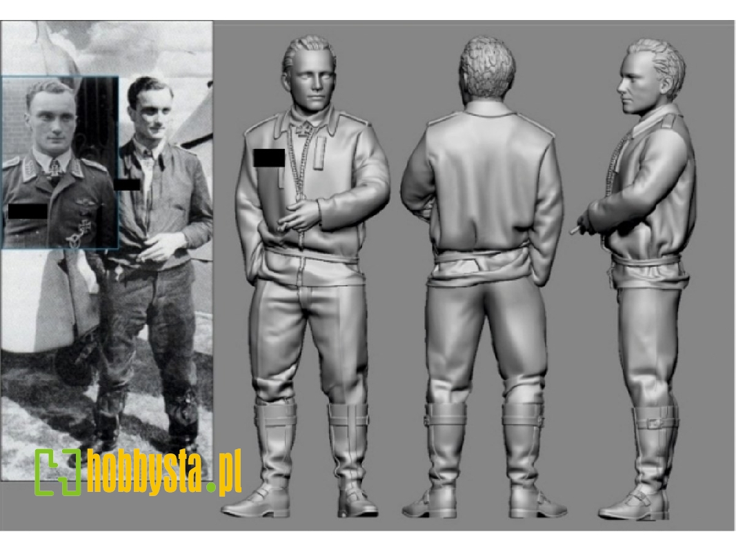 German Luftwaffe Wwii Ace In France Josef Wurmheller (3d-printed) - zdjęcie 1