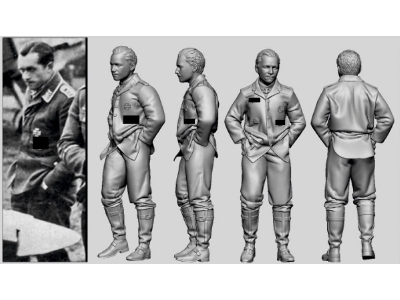 German Luftwaffe Wwii Ace In France Siegried "umm" Schnell (3d-printed) - zdjęcie 1