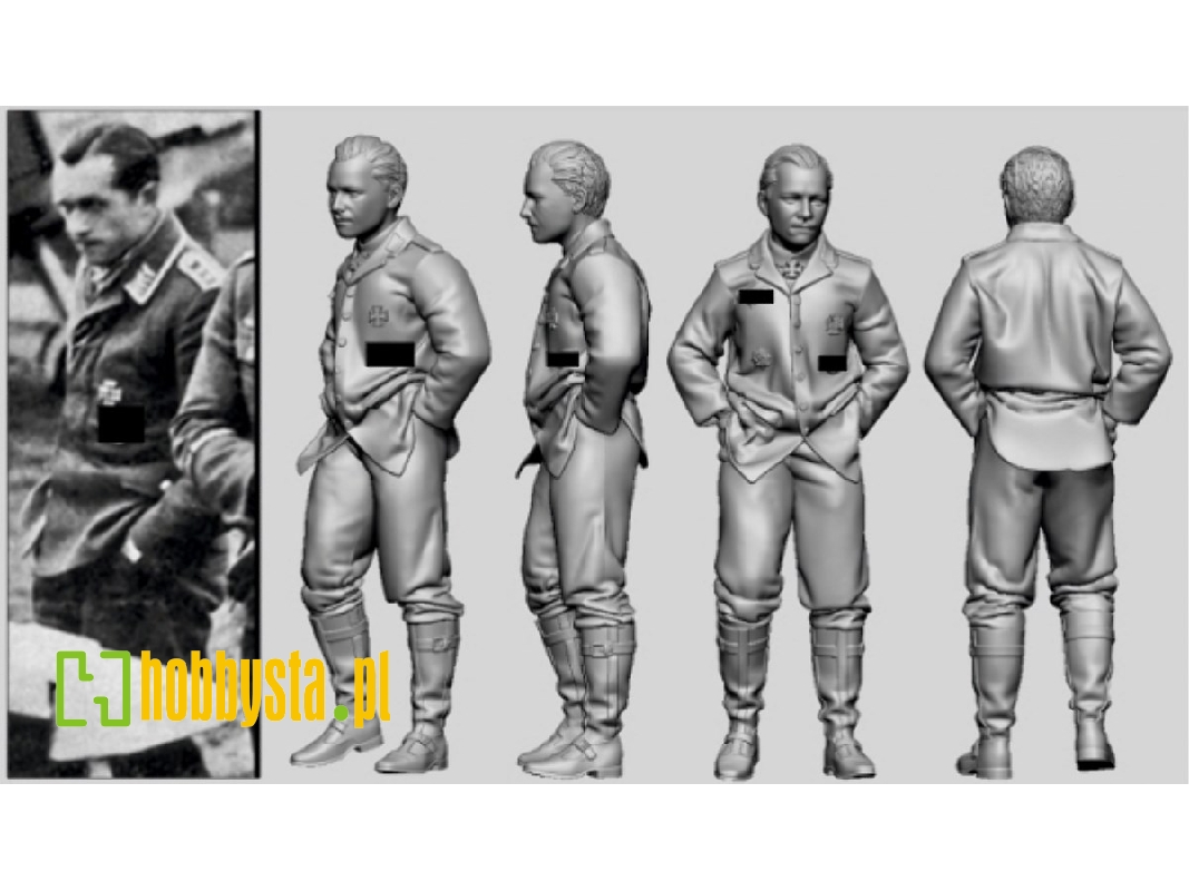 German Luftwaffe Wwii Ace In France Siegried "umm" Schnell (3d-printed) - zdjęcie 1