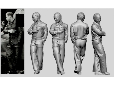 German Luftwaffe Wwii Ace In France Adolf Glunz (3d-printed) - zdjęcie 1