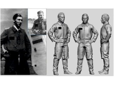 German Luftwaffe Wwii Ace In France Klaus Mietusch (3d-printed) - zdjęcie 1