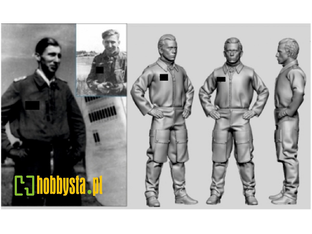 German Luftwaffe Wwii Ace In France Klaus Mietusch (3d-printed) - zdjęcie 1