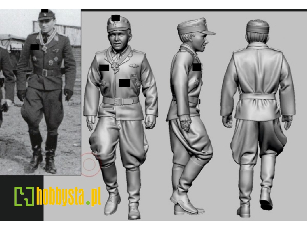 German Luftwaffe Wwii Ace Jg 5 (Eismeer) - Franz Dörr (3d-printed) - zdjęcie 1