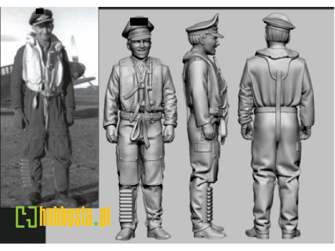 German Luftwaffe Wwii Ace Jg 5 (Eismeer) - Rudi Linz (3d-printed) - zdjęcie 1