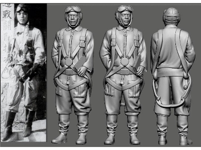 Japanese Wwii Army Ace Hjdeo Miyabe - zdjęcie 1