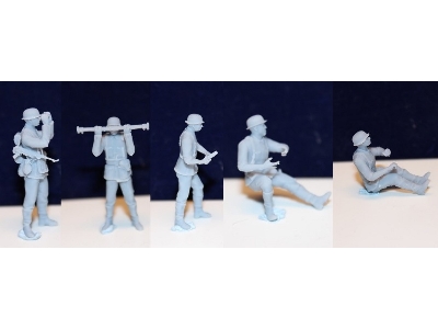 Luftwaffe Soldiers Anti-aircraft 2cm Flakvierling 38 Complete Crew (5 Figures) - zdjęcie 1