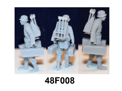 Wehrmacht Tank Hunter Team Standing 4 Soldiers - 48f008, 48f011, 48f014, 48f016 Set - zdjęcie 1