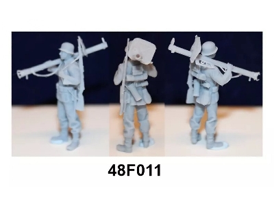Wehrmacht Tank Hunter Team Standing 4 Soldiers - 48f008, 48f011, 48f014, 48f016 Set - zdjęcie 2 Wehrmacht Tank Hunter Team Standing 4 Soldiers - 48f008, 48f011, 48f014, 48f016 Set - zdjęcie 2
