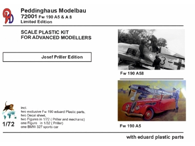 Foce Wulf Fw-190 Priller - 2 X Versionen A-5 & A-8 Including Figures And Bmw 327 - zdjęcie 1