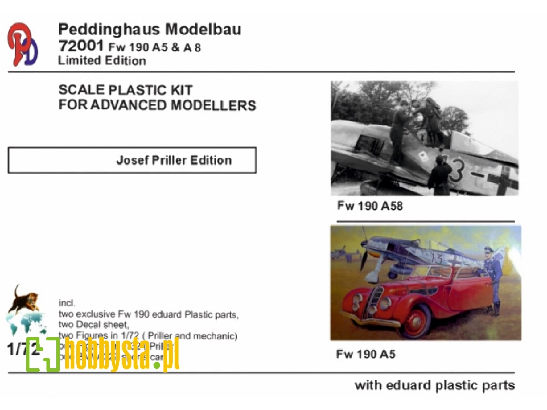 Foce Wulf Fw-190 Priller - 2 X Versionen A-5 & A-8 Including Figures And Bmw 327 - zdjęcie 1