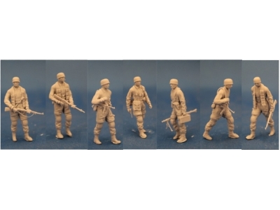 German Wwii Fallschirmjager With Dropcontainer (7 Figures) - zdjęcie 1