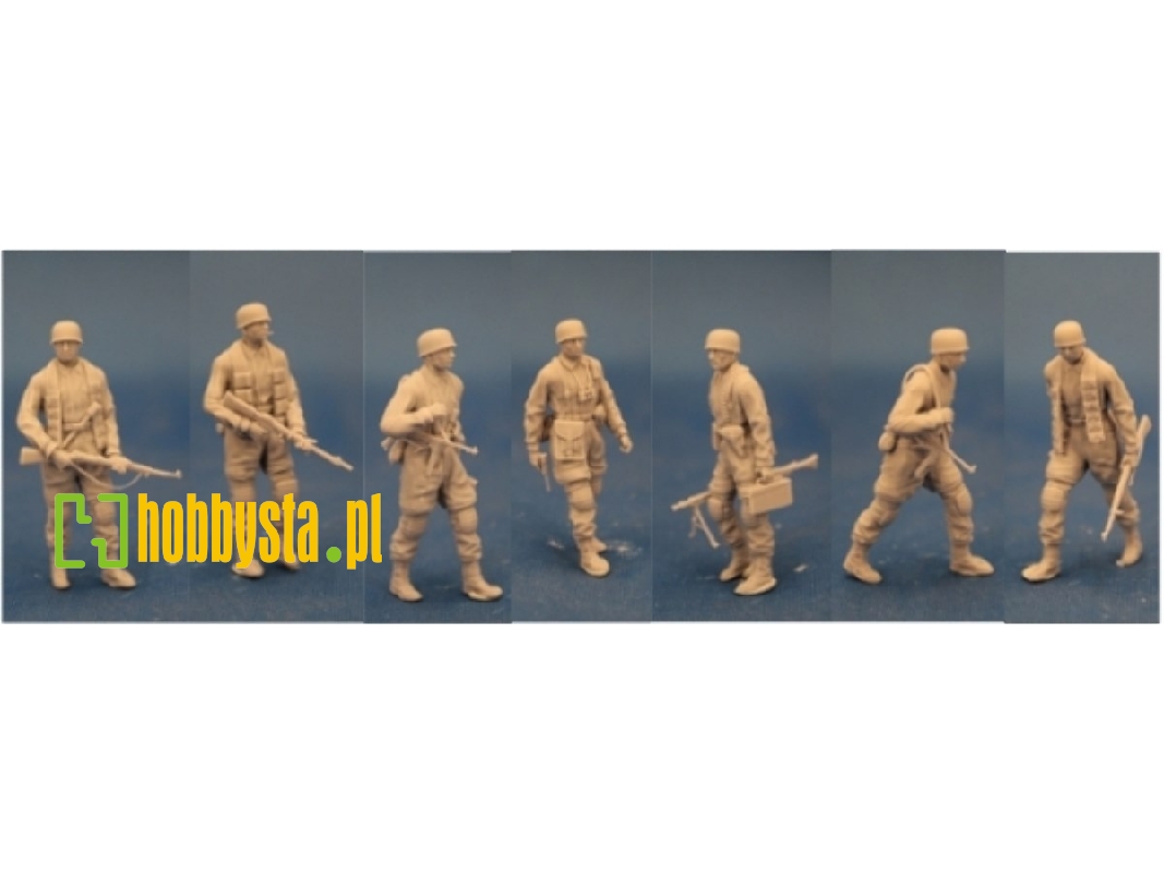 German Wwii Fallschirmjager With Dropcontainer (7 Figures) - zdjęcie 1