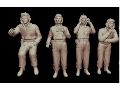 Soviet Wwii Tank Crew For T-34 (4 Figures) - zdjęcie 1