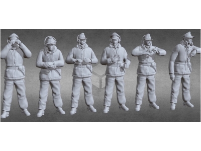 German Wwii Tankers In Witerdress (6 Figures) - zdjęcie 1