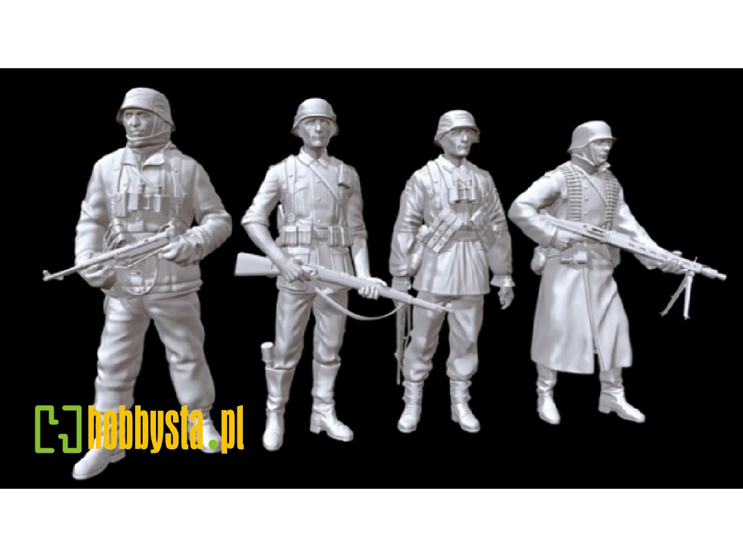German Wwii Infantry Soldiers (4 Figures) - zdjęcie 1