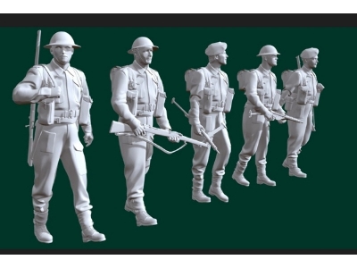 British Wwii Infantry Marching (5 Figures) - zdjęcie 1