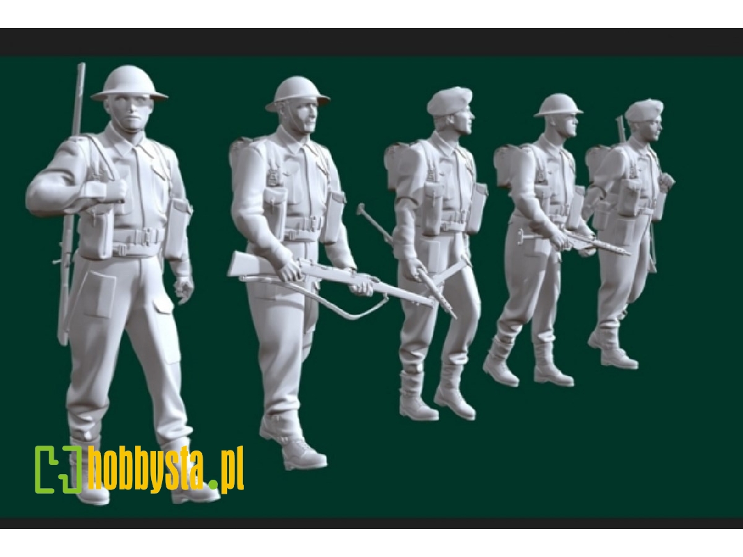 British Wwii Infantry Marching (5 Figures) - zdjęcie 1